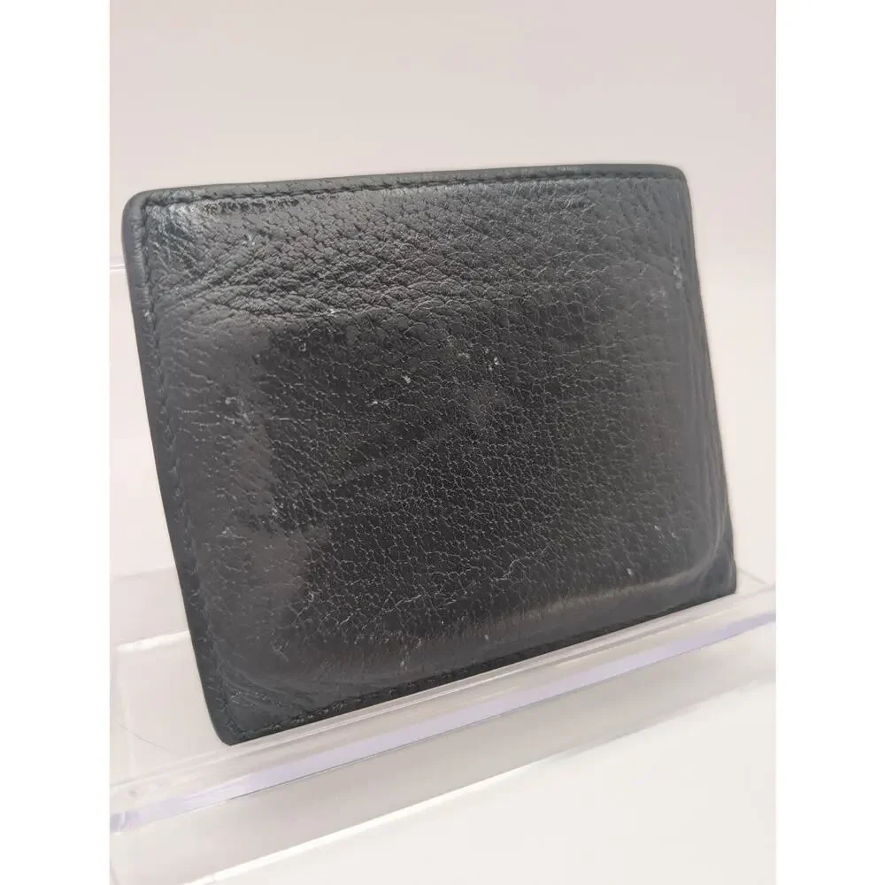 Authentic Gucci Animalier Bee Bifold Wallet Black Leather Gold Bee Emblem